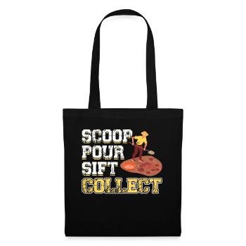 Scoop Pour Sift Collect - Goldwäscher - Stoffbeutel - Schwarz - Vorne