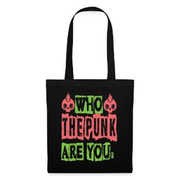 Qui êtes-vous le punk ? - Gothique - Gothique - Concert - Sac en tissu - noir - Devant