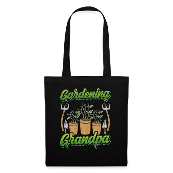 Gartenarbeit Opa Gärtner Großvater Garten - Stoffbeutel - Schwarz - Vorne