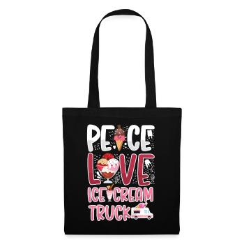 Crème glacée Camion de crème glacée Van Cone - Sac en tissu - noir - Devant