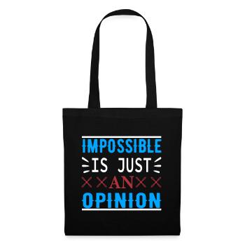 Impossible n’est qu’une seule opinion - la motivation - Sac en tissu - noir - Devant