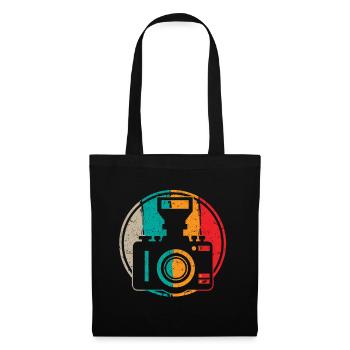 Fotografie Kamera Fotograf Retro Kamera Fotografie - Stoffbeutel - Schwarz - Vorne