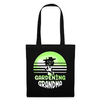 Gartenarbeit Oma Großmutter Gärtnerin Garten - Stoffbeutel - Schwarz - Vorne