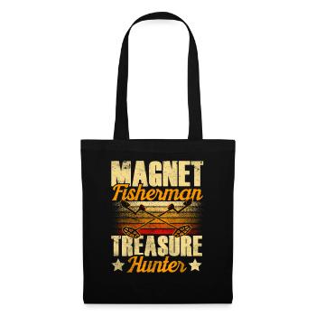 Magnetfischer Schatzsucher Magnet Magnetfischen - Stoffbeutel - Schwarz - Vorne