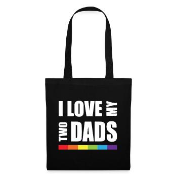 Ich Liebe Meine Beiden Väter - LGBT-Unterstützung - Stoffbeutel - Schwarz - Vorne