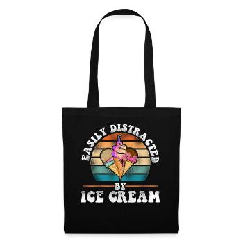 Ice Cream Retro Vintage Cone - Tote Bag - black - Front