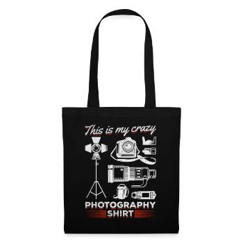 Photo - C’est mon photographe de chemise photo fou - Sac en tissu - noir - Devant