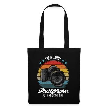 Photographie Je suis père et photographe - Sac en tissu - noir - Devant