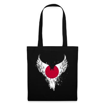 Drapeau du Japon - Sac en tissu - noir - Devant