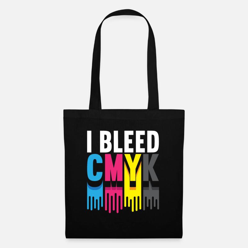 I Bleed CMJN Illustrator Graphiste - Sac en tissu - noir