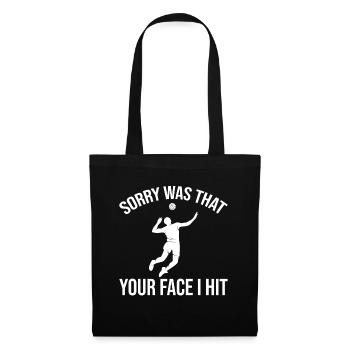 Dicton amusant de volleyball de plage - Volelyball - Sac en tissu - noir - Devant