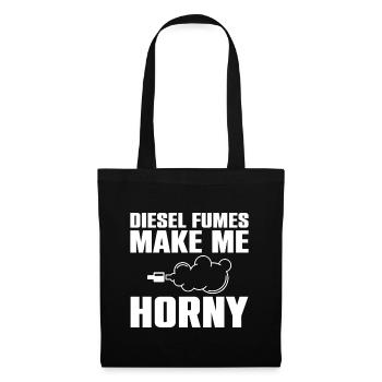 Diesel exhaust makes me horny - Funny Diesel - Tote Bag - black - Front