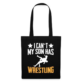 Ich Kann Nicht Mein Sohn Hat Wrestling - Stoffbeutel - Schwarz - Vorne