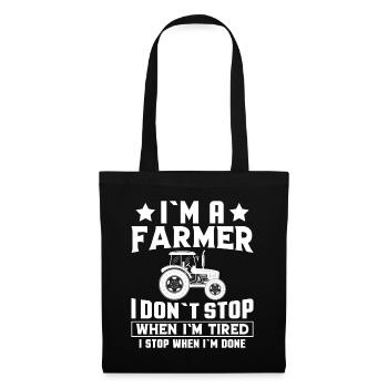 Farmer Farmer Bulldog Tracteur - Agriculture - Sac en tissu - noir - Devant