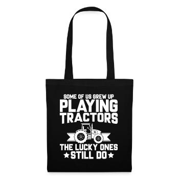 Conducteur de tracteur Tracteurs Agriculteur - Agriculture - Sac en tissu - noir - Devant