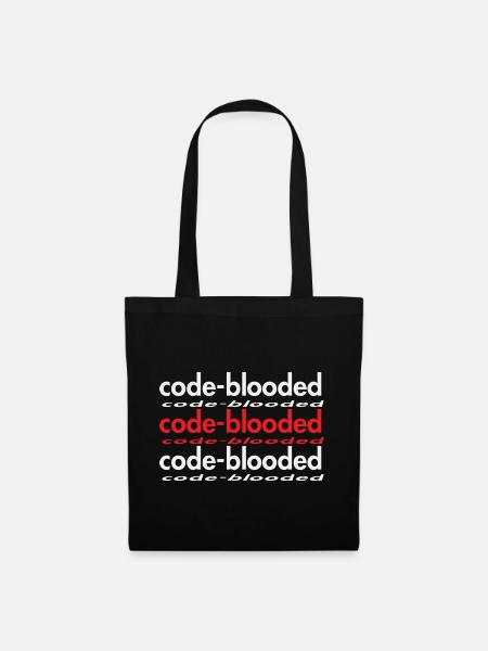 Code Blooded Programmer Coding Computer Science - Stoffbeutel - Schwarz