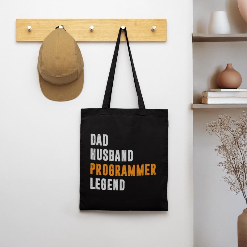 Dad Husband Programmer Legend Coder Coding Stoffbeutel