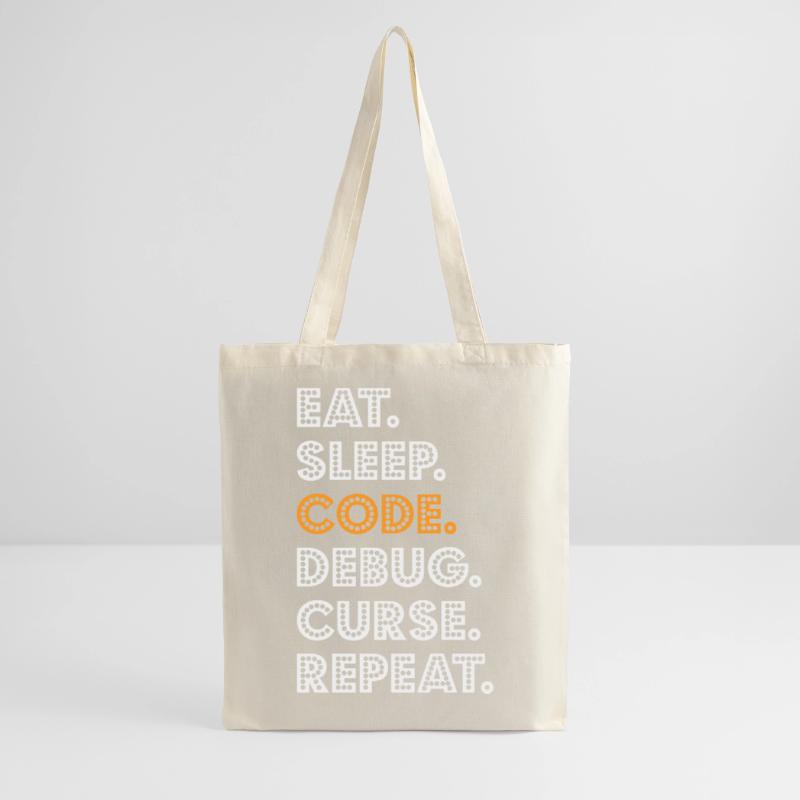 Eat Sleep Code Debug Curse Répéter Programmeur Coder Sac en tissu
