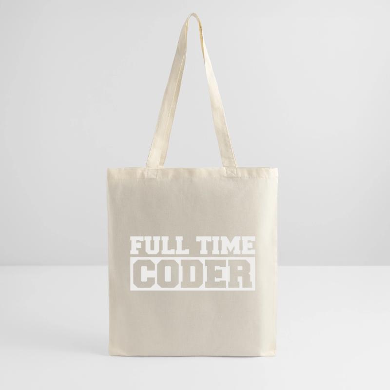 Full Timer Coder Programmer Humor Nerd Stoffbeutel