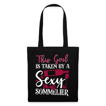 Sommelier Wine Drinking Tasting - Stoffbeutel - Schwarz - Vorne