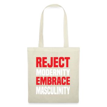 Reject Modernity Embrace Masculinity Sigma Male - Stoffbeutel - Natur - Vorne