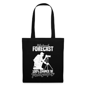 Prévisions du week-end pour les photographes 100% de chances de - Sac en tissu - noir - Devant