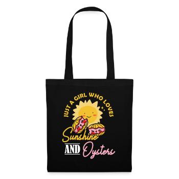 Just a Girl who Loves Sunshine and Oysters Austern - Tote Bag - black - Front