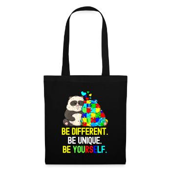 Tshirt autistique Autimus Cadeau Asperger Enfants - Sac en tissu - noir - Devant