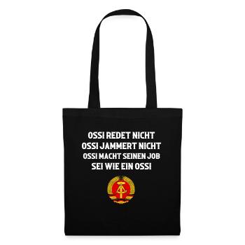 Ostdeutschland Geschenk Osten Ossi DDR Ostalgie - Stoffbeutel - Schwarz - Vorne