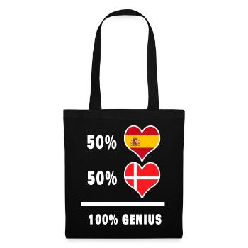 Le Danemark et l'Espagne génie / cadeau - Sac en tissu - noir - Devant