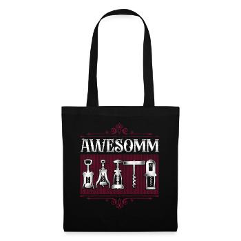 Sommelier Wine Drinking Tasting - Stoffbeutel - Schwarz - Vorne