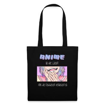 Anime ist wie Latein I Creepy Cute Anime Girl - Stoffbeutel - Schwarz - Vorne