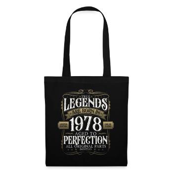 Légende 1978 44ème Anniversaire Cadeau Hommes Drôle - Sac en tissu - noir - Devant