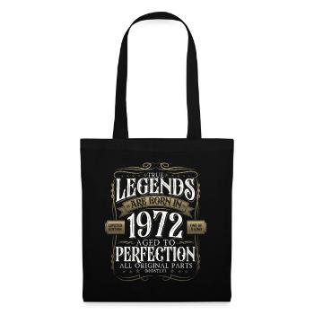 Legende 1972 50. Geburtstag Geschenk Herren Lustig - Stoffbeutel - Schwarz - Vorne