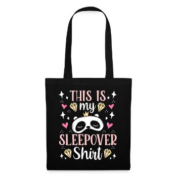 Das Ist Mein Sleepover Shirt Party Übernachten - Stoffbeutel - Schwarz - Vorne