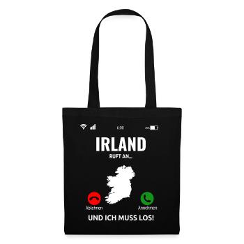 Irland Irische Insel Ireland Idee - Stoffbeutel - Schwarz - Vorne