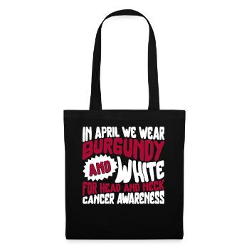 Chemise cancer de la tête et du cou, en avril nous portons - Sac en tissu - noir - Devant