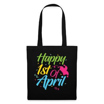 Happy 1 April April Fool's Joke Joke - Tote Bag - black - Front