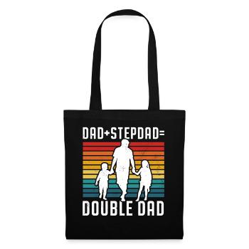 Papa Plus Stepfather Equal Double Papa Stepdad - Tote Bag - black - Front
