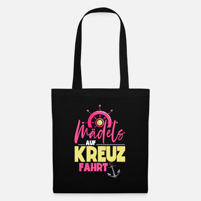 Mädchen Frauen Kreuzfahrt - Stoffbeutel - Schwarz