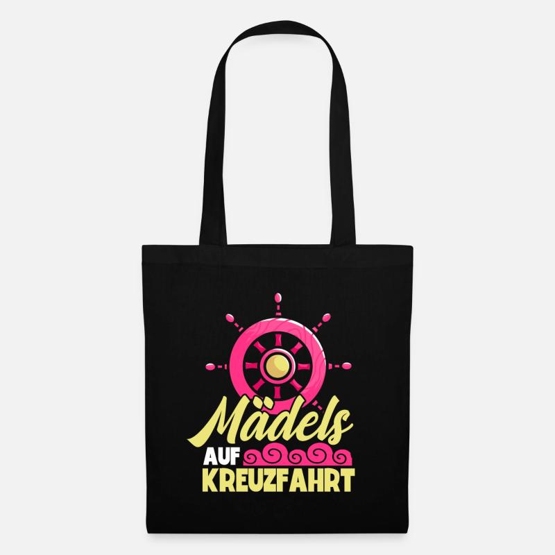 Mädchen Frauen Kreuzfahrt - Stoffbeutel - Schwarz