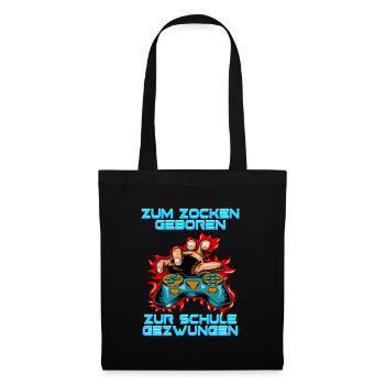 Jeux de hasard Né à l’école - Sac en tissu - noir - Devant