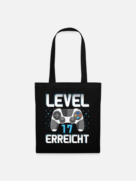 Level 17 Erreicht Gamer - Stoffbeutel - Schwarz