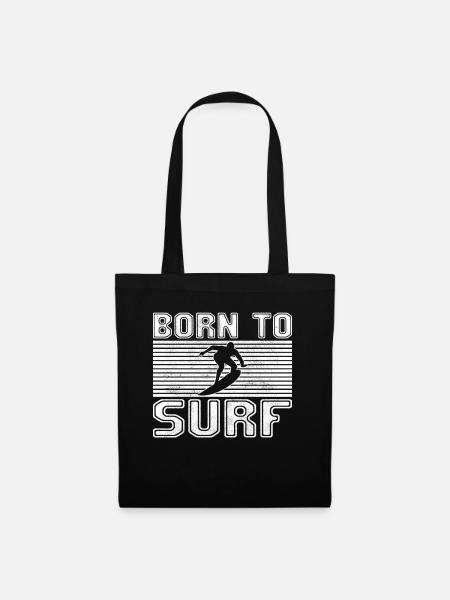 Surfen - Stoffbeutel - Schwarz