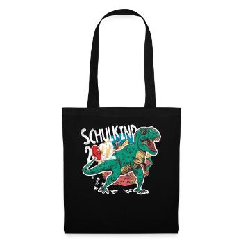 Schulkind 2022 Dino cool - Stoffbeutel - Schwarz - Vorne