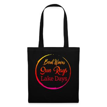 Bateau Vagues Soleil Soleil Jours Chemise, Lake Life - Sac en tissu - noir - Devant