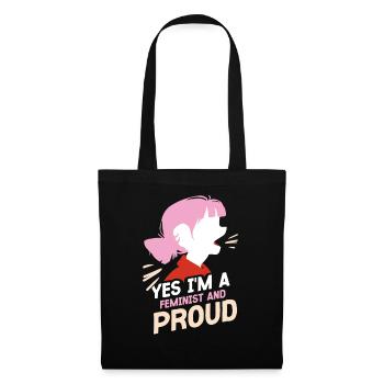 Oui, je suis féministe et fière des femmes - Sac en tissu - noir - Devant