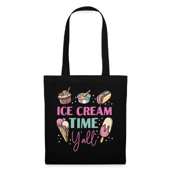 Crème glacée Cone Popsicle Crème glacée - Sac en tissu - noir - Devant