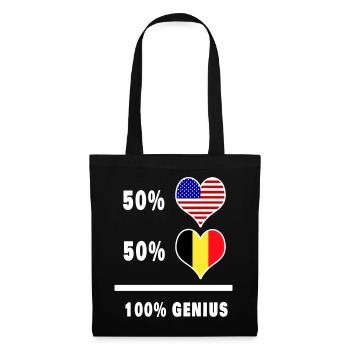 Belgique et États-Unis Génie / cadeau - Sac en tissu - noir - Devant