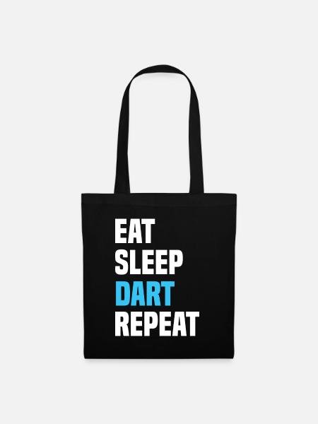 Eat Sleep Dart Repeat - Stoffbeutel - Schwarz